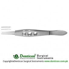 Jaffe Suture Tying Forcep Curved - Very Delicate Smooth Jaws Stainless Steel, 10.5 cm - 4" Jaws Length 6 mm